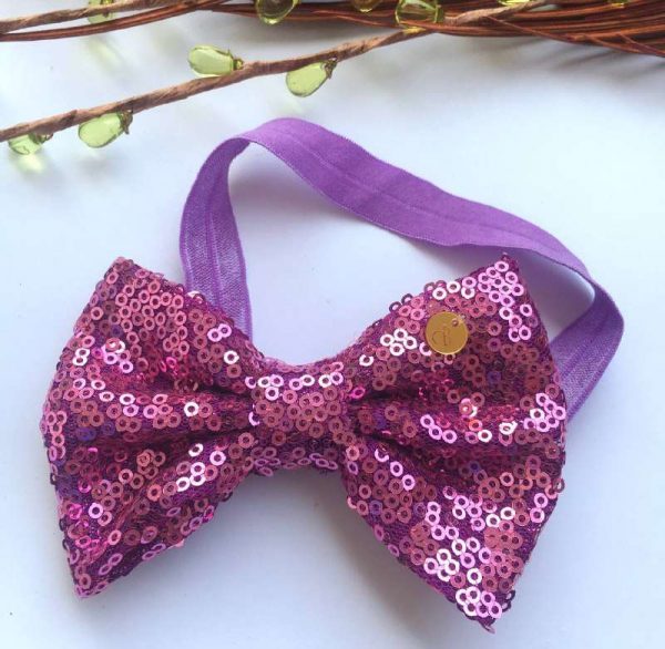 Diadema Morado de Lentejuelas