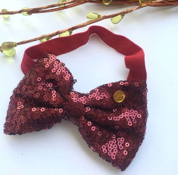 Diadema Vinotinto de Lentejuelas