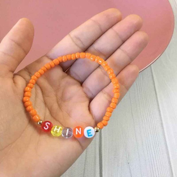 Pulsera de Mostacillas Naranjas
