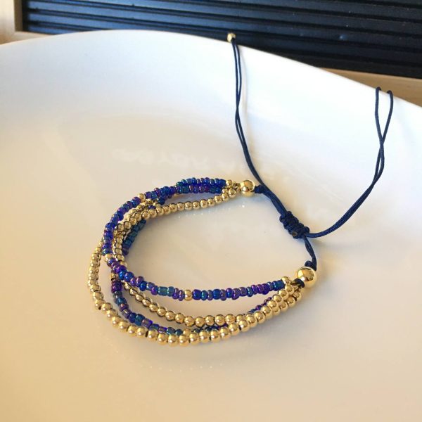 Pulsera Ajustable de Mostacillas y Balines