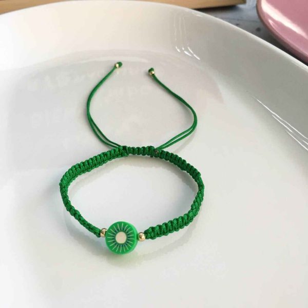 Pulsera Tejida con Kiwi