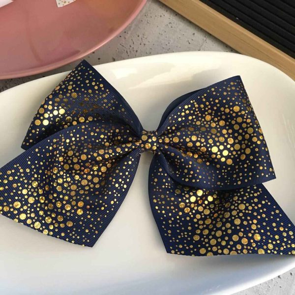 Maxi Bows Azul con Dorado