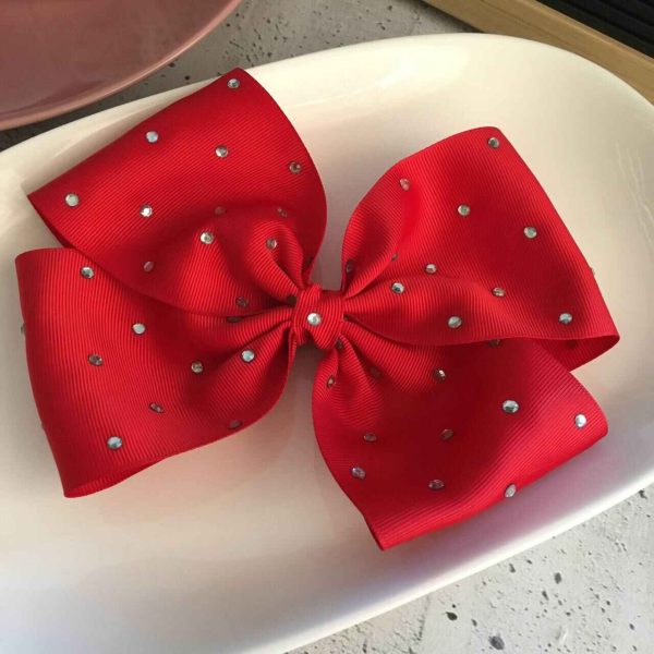 Maxi Bows Rojo con Brillantes