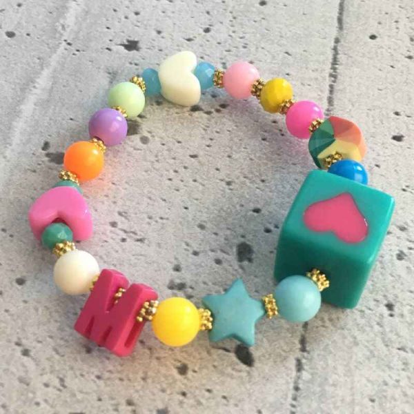 Pulsera Multicolor con Inicial M