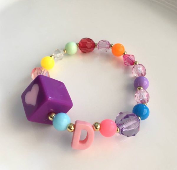 Pulsera de Cristales con Inicial D