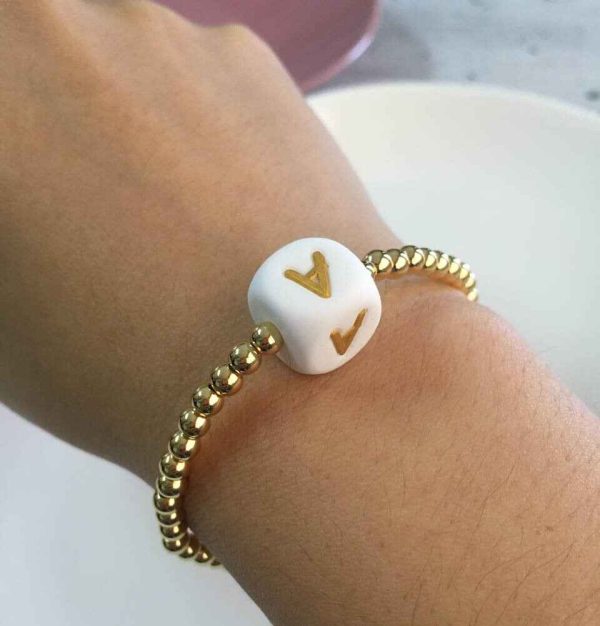 Pulsera de Balines con Inicial A