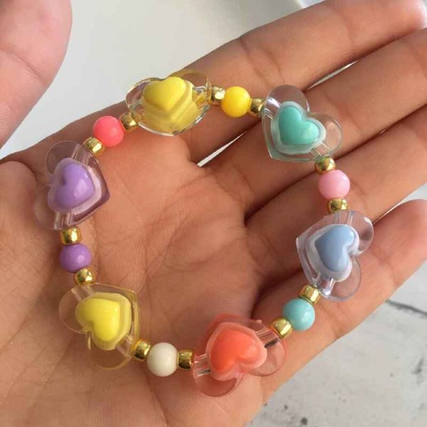 Pulsera de Colores con Corazones