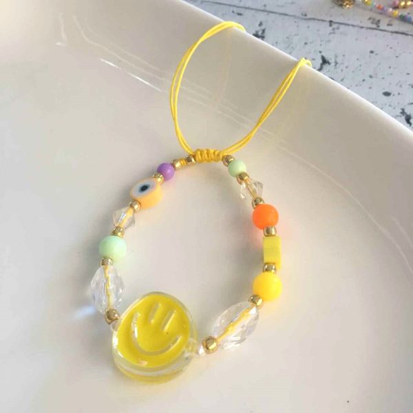 Pulsera Ajustable de Cristales con Carita Feliz