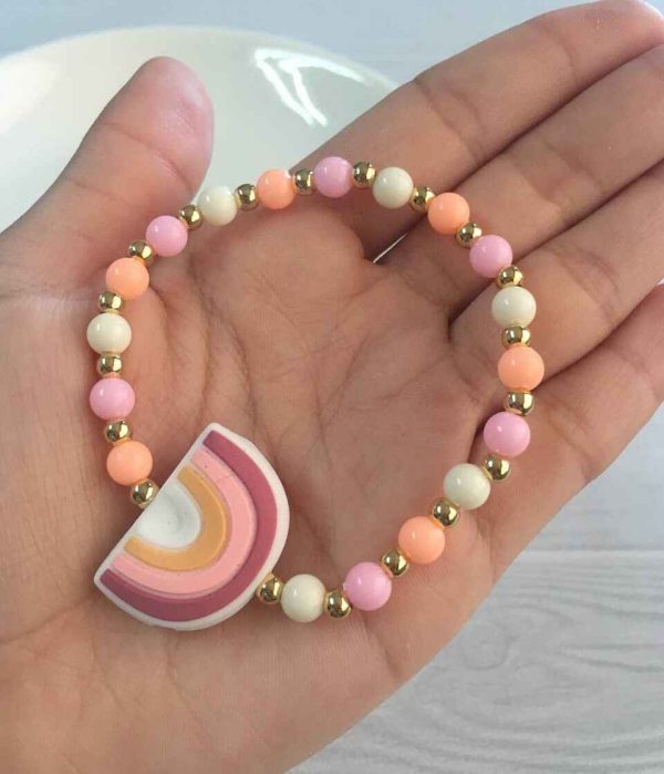 Pulsera de Colores con Balines y Arcoíris