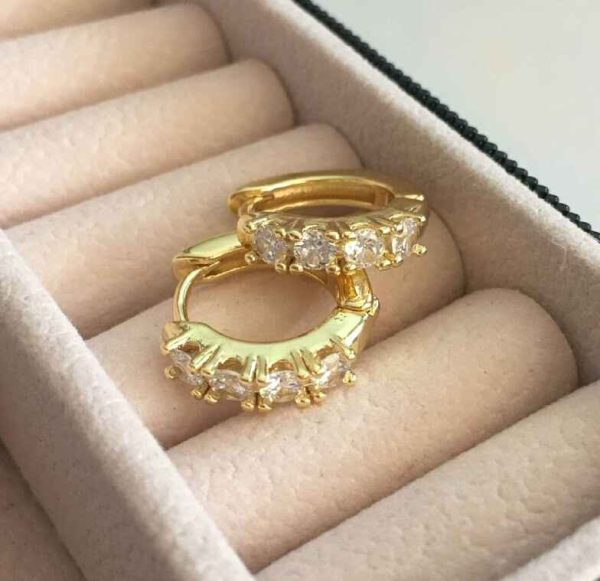 Argollas Medianas con Baño de Oro Especial