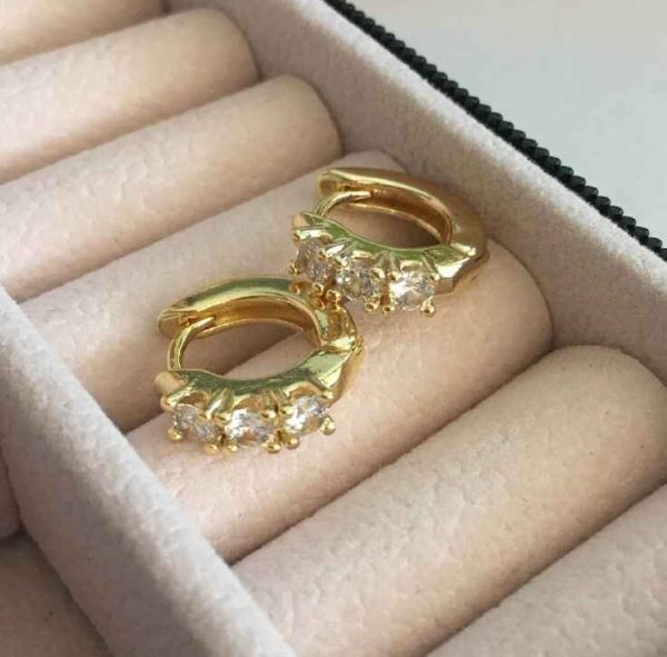 Argollas Mini con Baño de Oro Especial