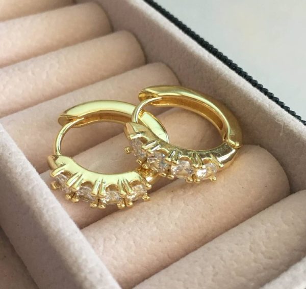 Argollas Grandes con Baño de Oro Especial