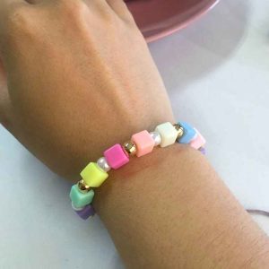 Pulsera Ajustable de Colores con Balines y Perlas