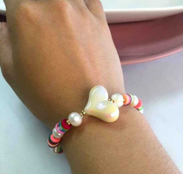 Pulsera de Gomitas con Balines y Corazón