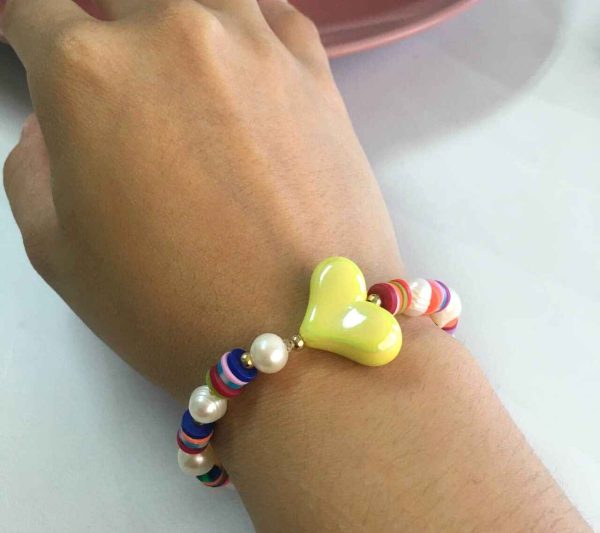 Pulsera de Gomitas con Balines y Corazón