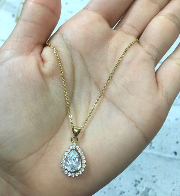 Cadena Gold con Circón Grande