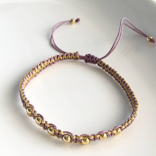 Pulsera Tejida Morada