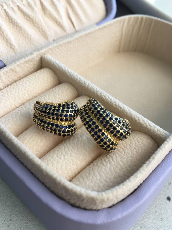 Aretes con Circones Azules