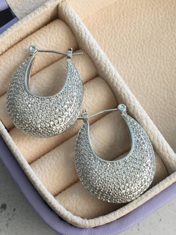 Argollas Plateadas con Circones