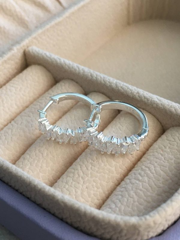 Argollas de Plata 925 con Circones
