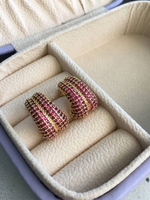Aretes con Circones Fucsia